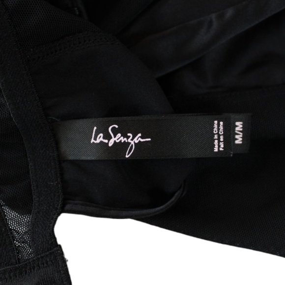 La Senza Negligee Black Pink Medium Ruffles Lace Garter Straps French Maid N122 - Picture 14 of 14